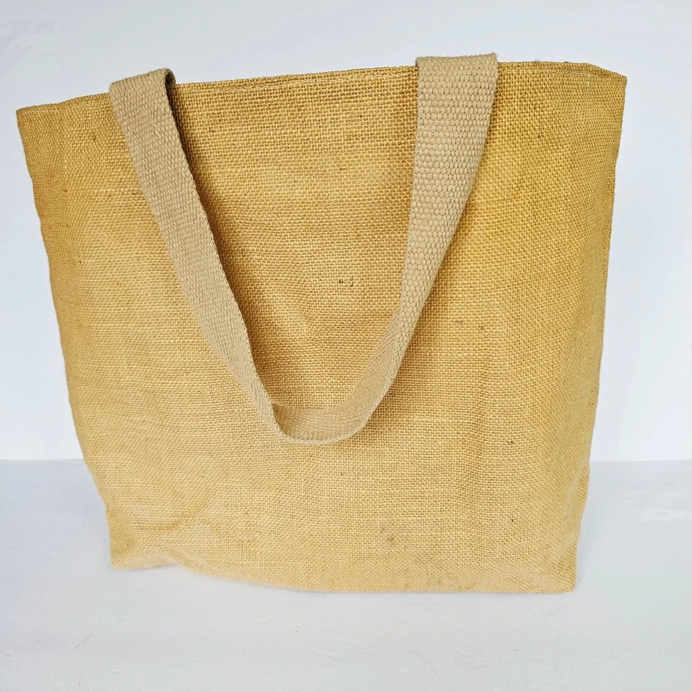 TBF Reusable Bags Jute Tote Market Bag Natural Burlap Eco Friendly Eco-Friendly